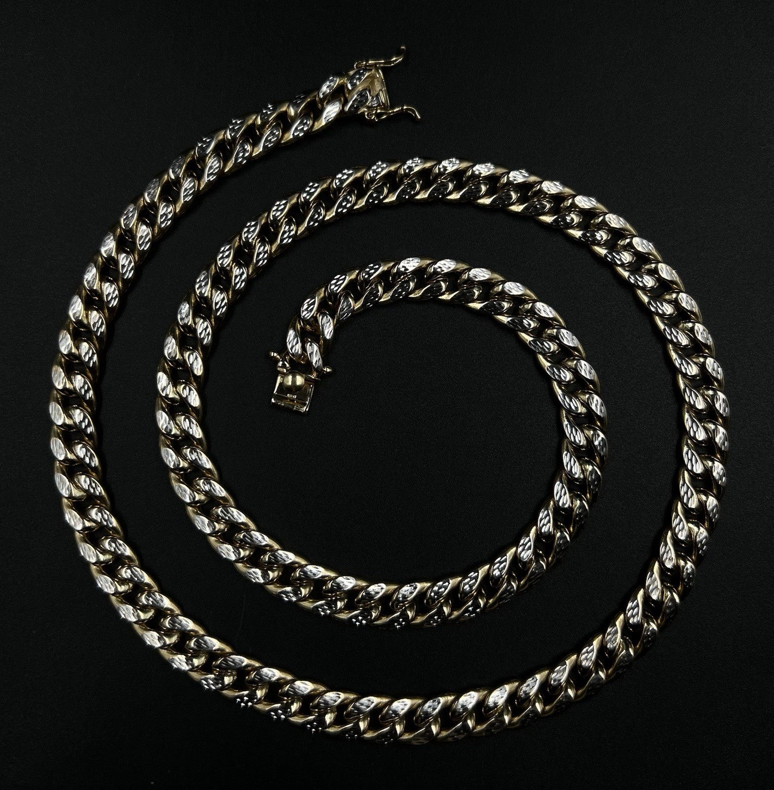 28” 10K Hollow Yellow Gold Diamond Cut Miami Cuban Chain | 57.23g | 10.2MM | Box