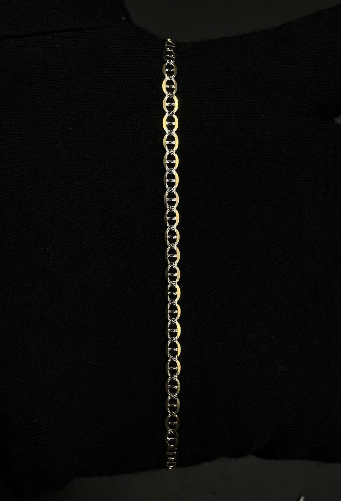 10.75” 14K Hollow Yellow Gold Diamond Cut Anchor/Mariner Anklet | 2.75g | 3.1MM