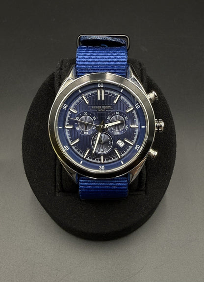 Jorg Gray 47MM Men's Chronograph Watch - Blue Dial - Swiss Ronda - JG6900 - 100M