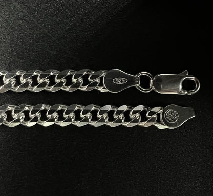 22” 925 Solid Sterling Silver Diamond Cut Miami Cuban Chain 29.51g | 4.8mm Italy