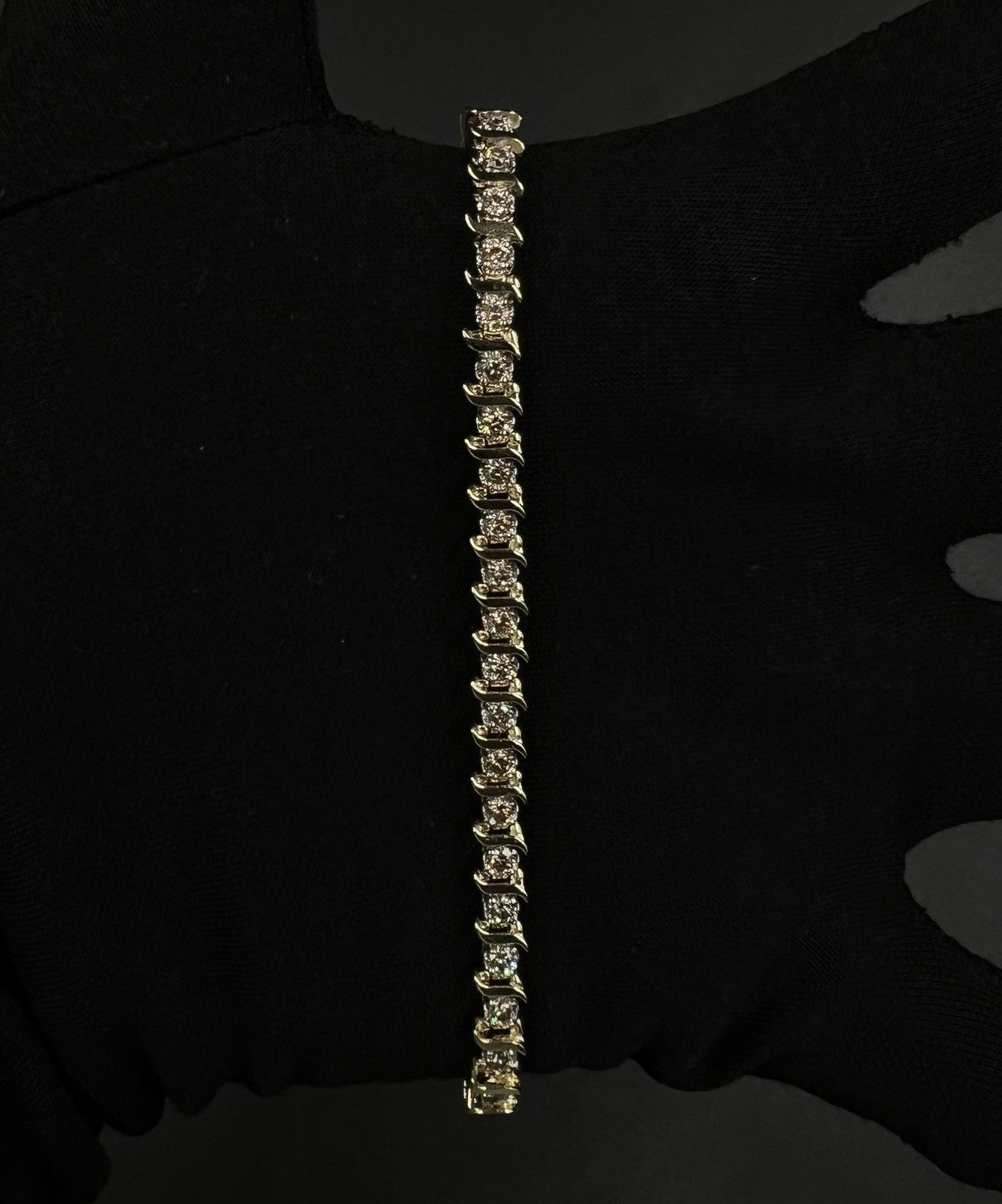 7.25” 14K Solid Yellow Gold Natural Diamond Tennis Bracelet ~2ct | 12.66g 5.5mm