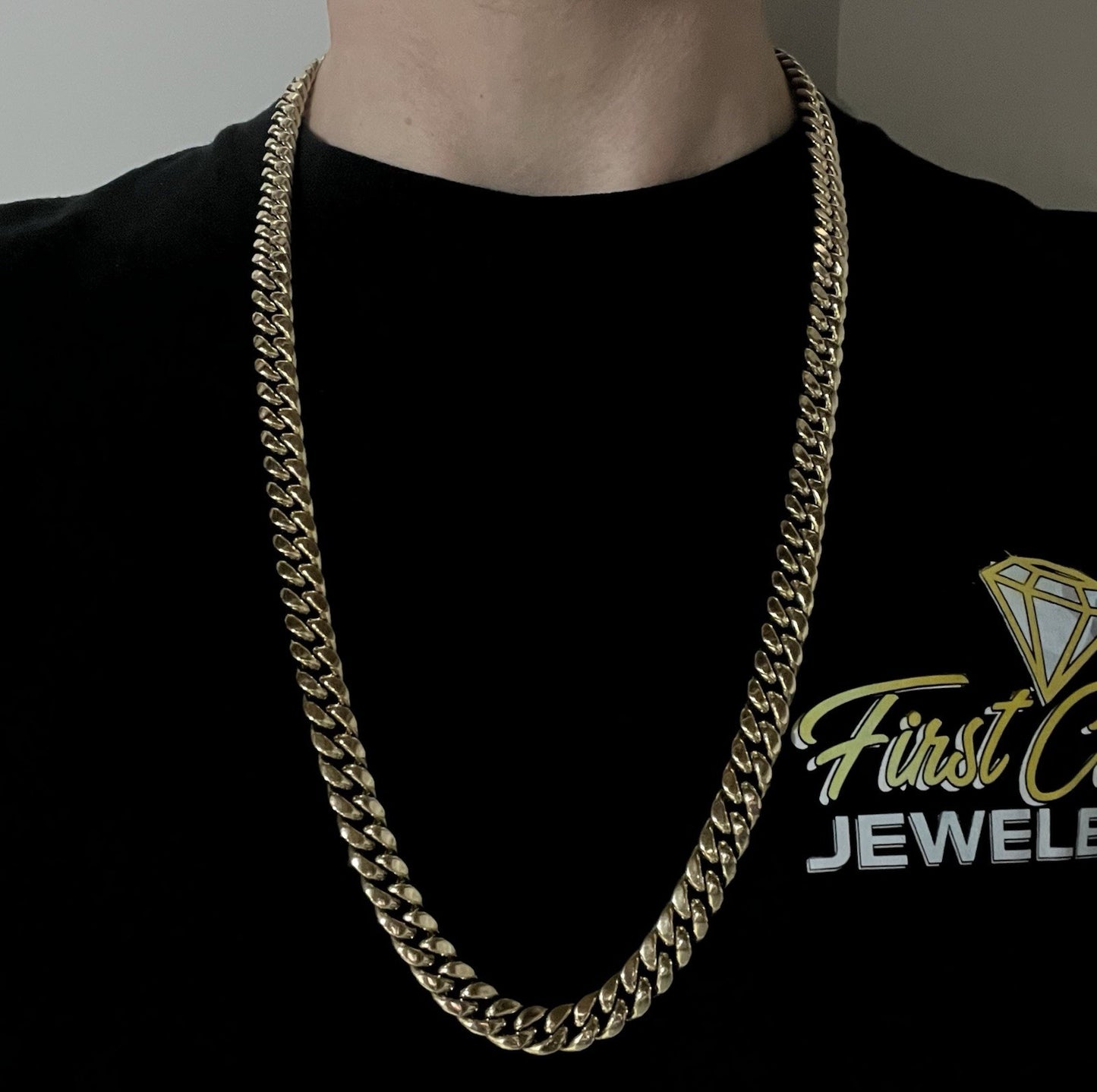 28” 10K Hollow Yellow Gold Miami Cuban Chain | 61.4g | 9.6MM | Box Closure |