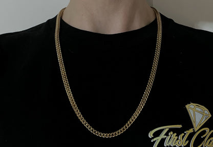 26.25” 10K Semi-Solid Yellow Gold Diamond Cut Franco Box Chain | 26.49g | 4.5MM