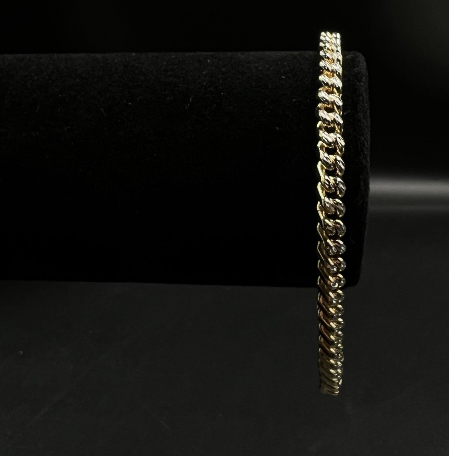 8.25” 10K Semi-Solid Yellow Gold Diamond Cut Franco Box Bracelet 11.83g | 4.7MM