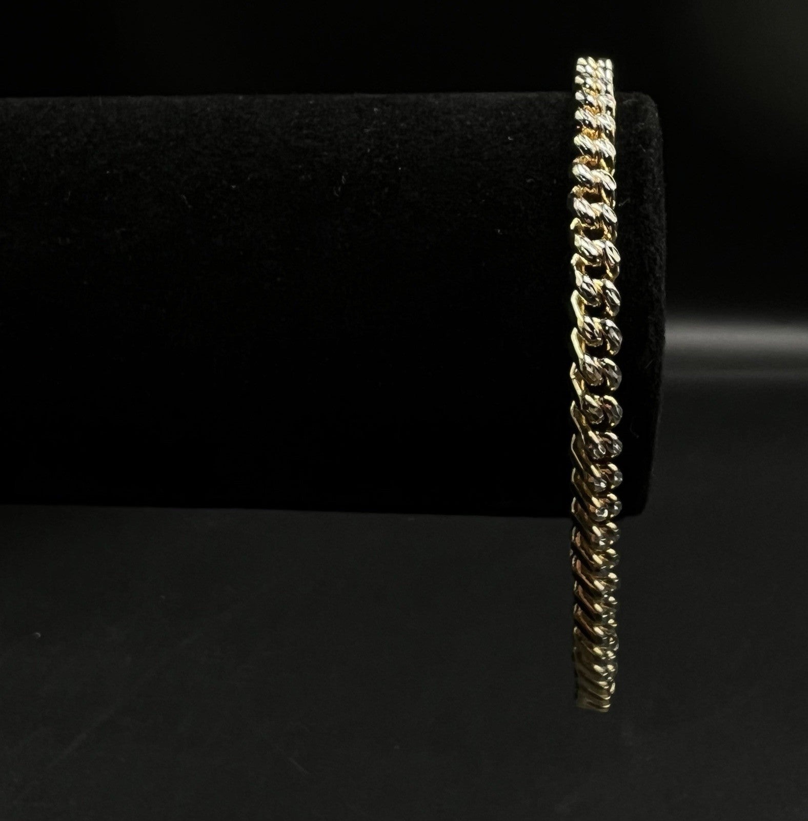 8.25” 10K Semi-Solid Yellow Gold Diamond Cut Franco Box Bracelet 11.83g | 4.7MM