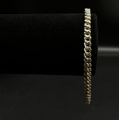 8.25” 10K Semi-Solid Yellow Gold Diamond Cut Franco Box Bracelet 11.83g | 4.7MM