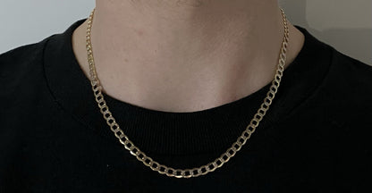 18” 10K Hollow Yellow Gold Diamond Cut Cuban Chain | 5.53g | 4.5MM Lobster Clasp