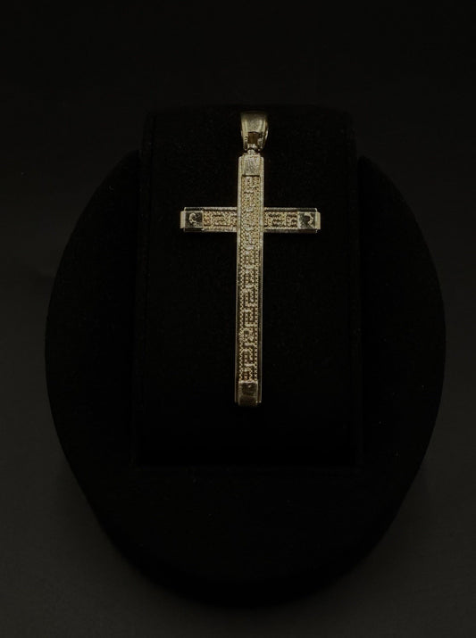 1.05” x 2.2” 10k Hollow Yellow Gold Fancy Cross Pendant | 3.07g | 5.5mm Bail |