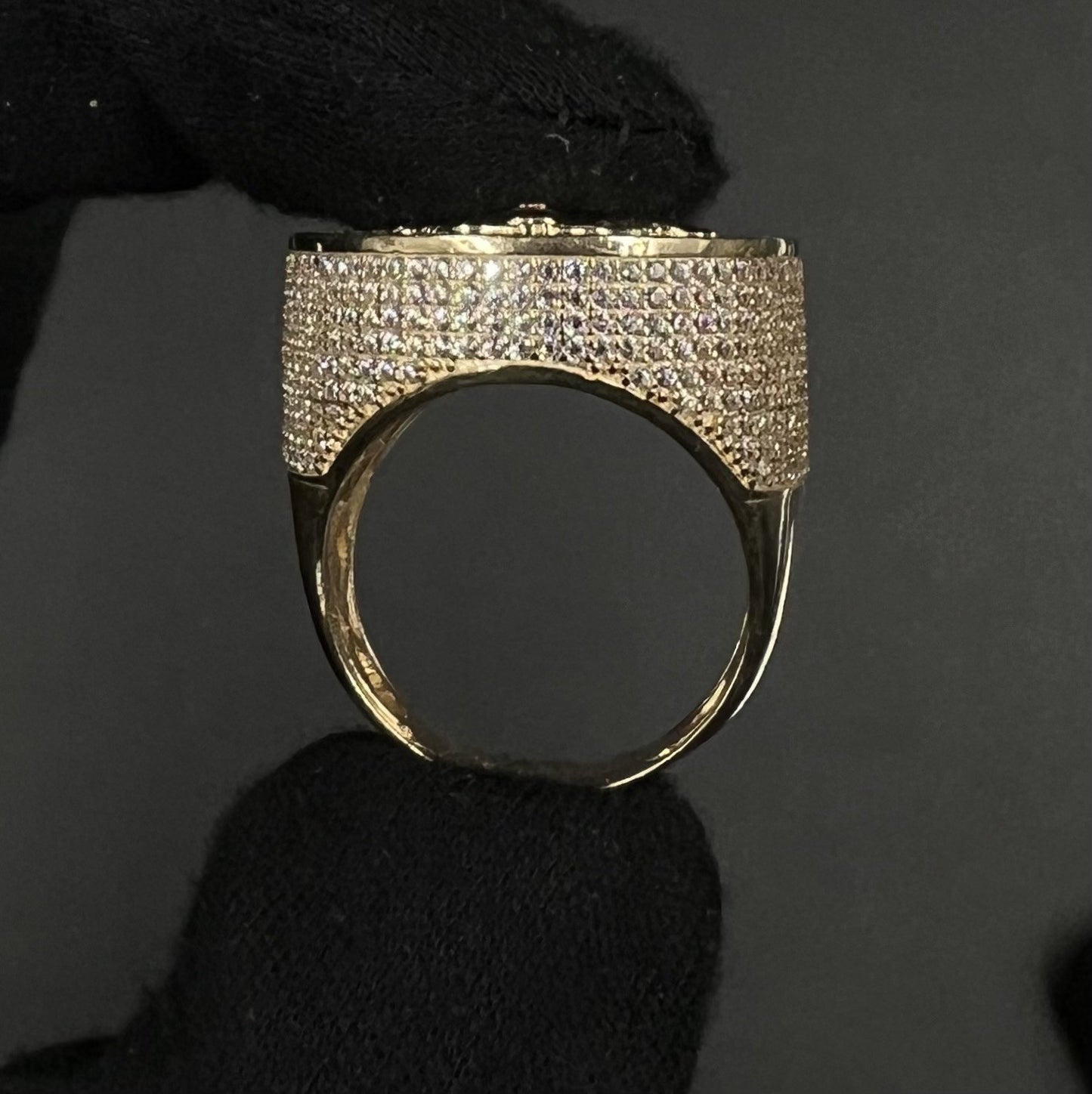 14K Semi-Solid Yellow Gold Natural Diamond Ring | Size 10 | ~1.5ct | 11.09g |