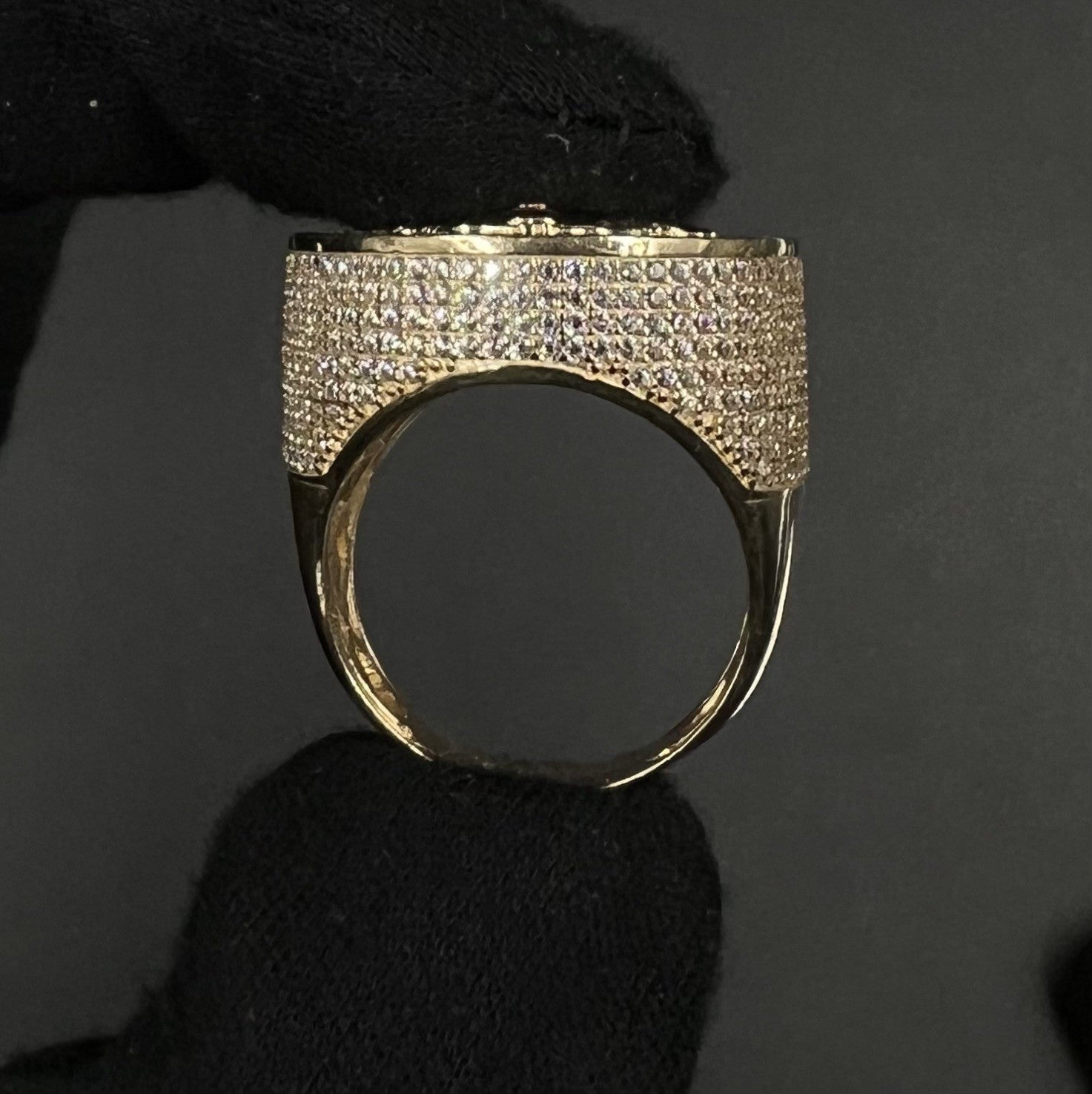 14K Semi-Solid Yellow Gold Natural Diamond Ring | Size 10 | ~1.5ct | 11.09g |