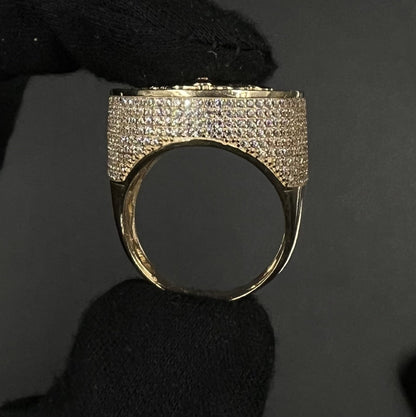 14K Semi-Solid Yellow Gold Natural Diamond Ring | Size 10 | ~1.5ct | 11.09g |