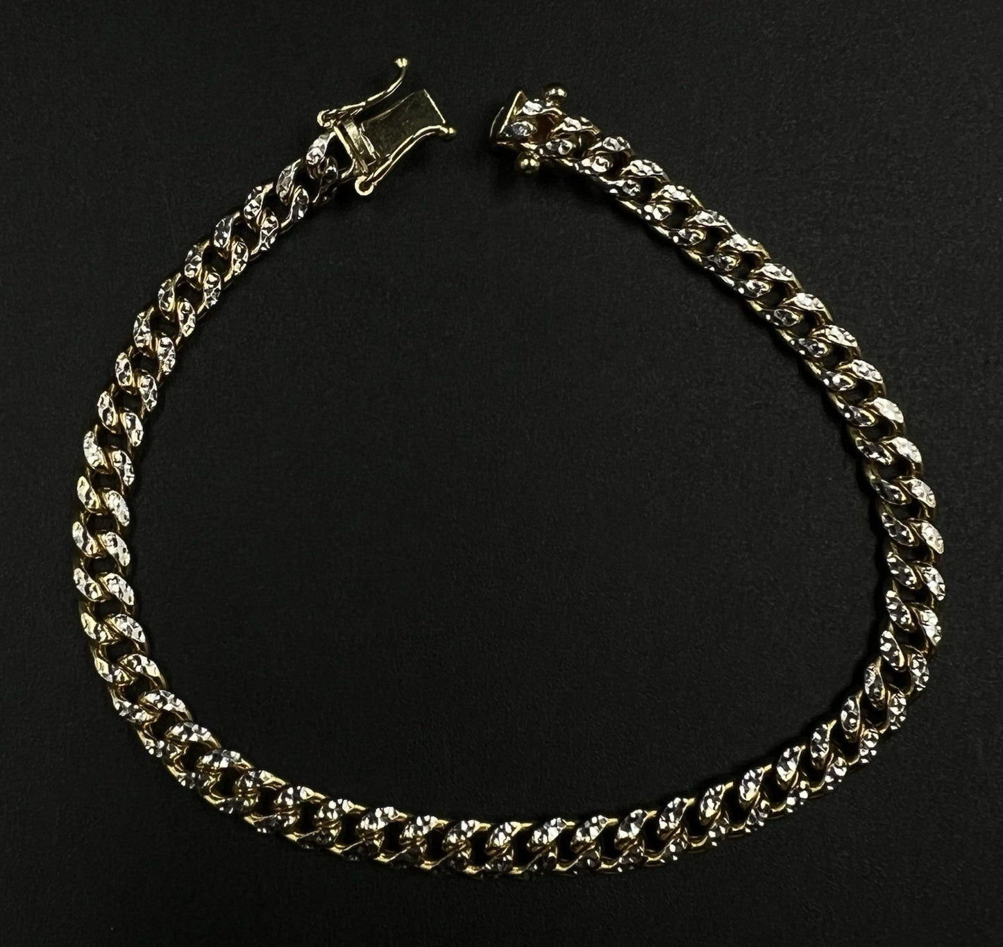 8” 10K Hollow Yellow Gold Diamond Cut Miami Cuban Bracelet | 9.4g | 5.4MM | Box