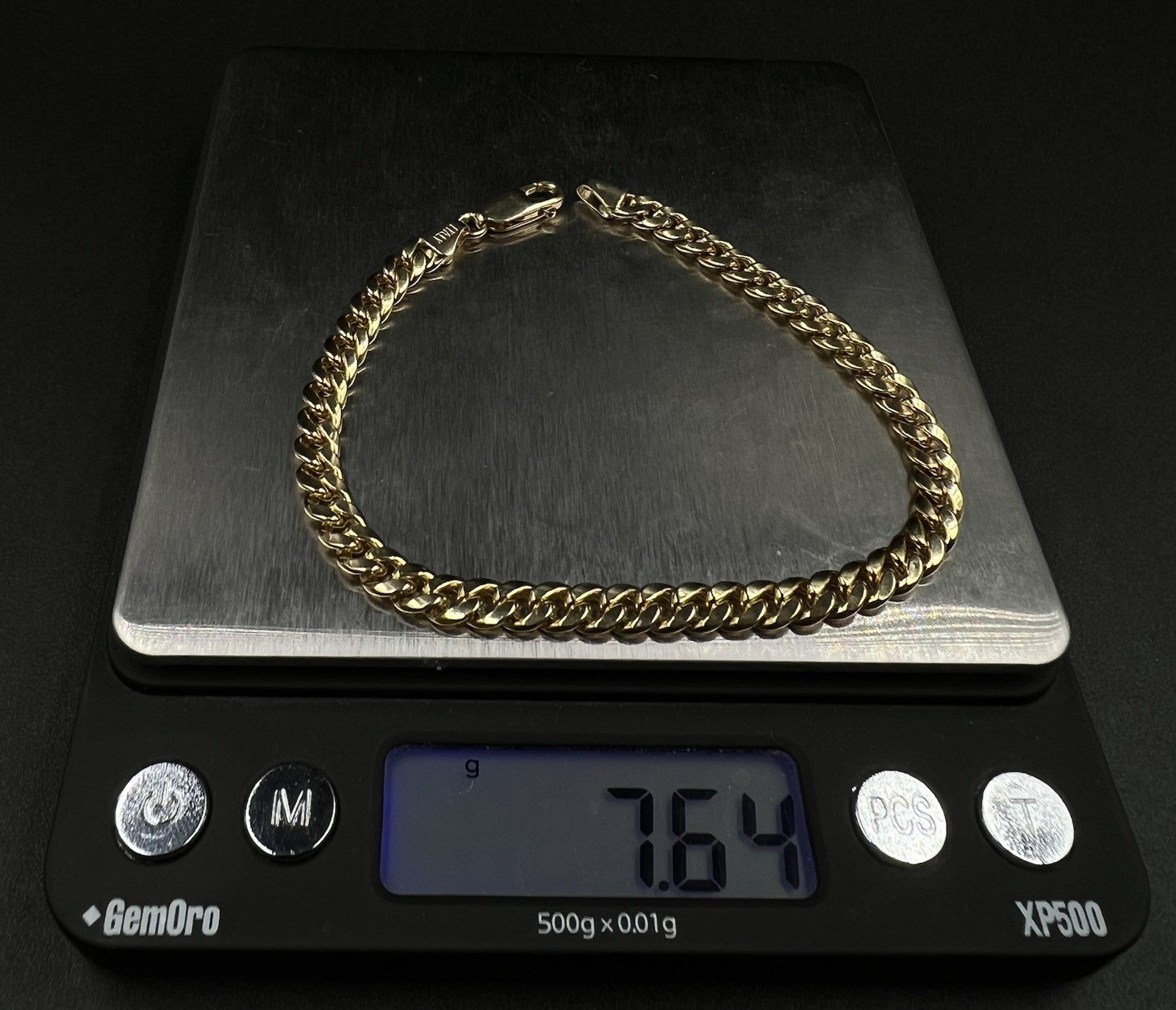 8” 14K Hollow Yellow Gold Miami Cuban Bracelet | 7.64g | 5.3mm | Italy | Lobster