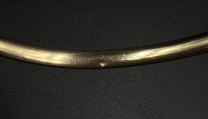 7.25” 14K Hollow Yellow Gold Diamond Cut Bangle Bracelet | 5.70g | 4.7MM | Box |
