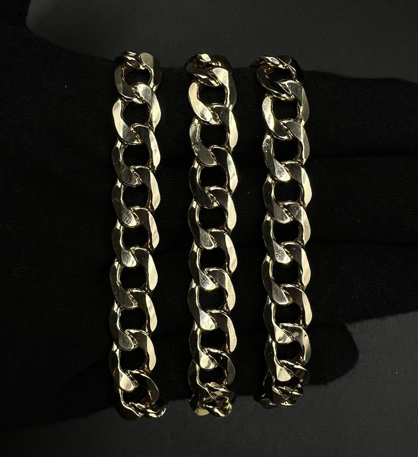 22” 14K Hollow Yellow Gold Diamond Cut Cuban Chain | 43.3g | 11MM | Lobster |