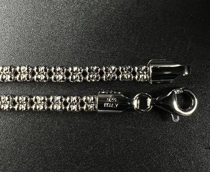 22” 925 Solid Sterling Silver Diamond Cut Ice Rope Chain | 30.79g | 4.7MM Italy