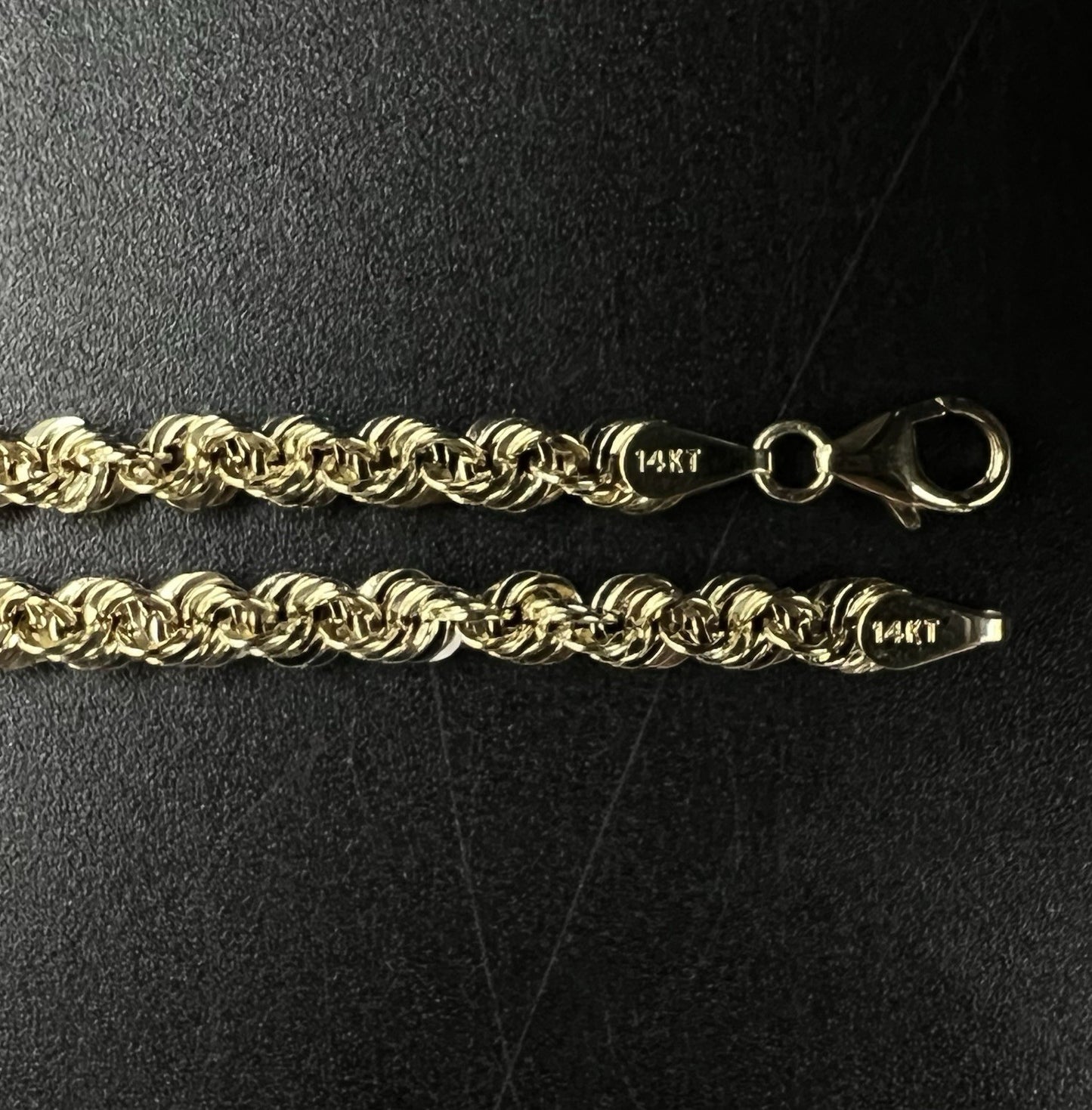 32” 14K Hollow Yellow Gold Rope Chain | 7.42g | 4MM | Lobster Clasp |