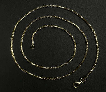 20” 14K Solid Yellow Gold Diamond Cut Franco Box Chain | 7g | 1.5MM | Jacoje |