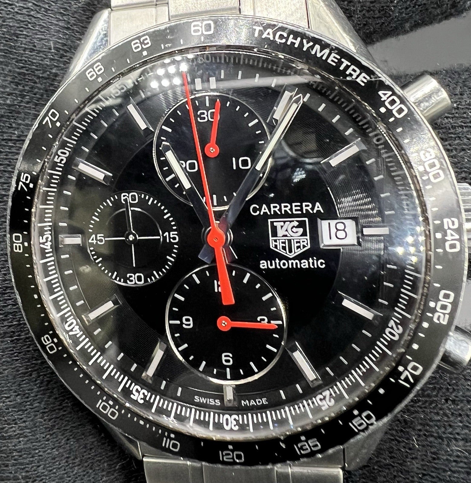 Tag Heuer Carrera 41MM Automatic Chronograph Date Swiss Made Watch CV2014 100M