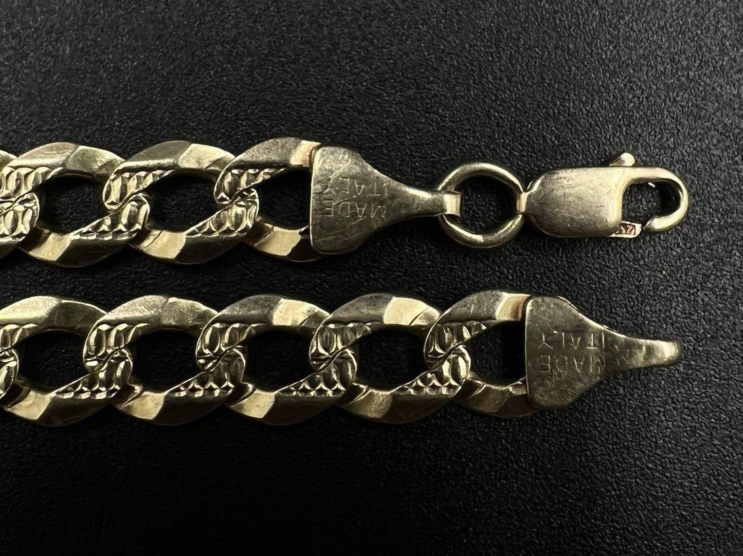 9” 14K Yellow Gold Diamond Cut Cuban Bracelet | 12.3g | 7MM | Italy | Lobster