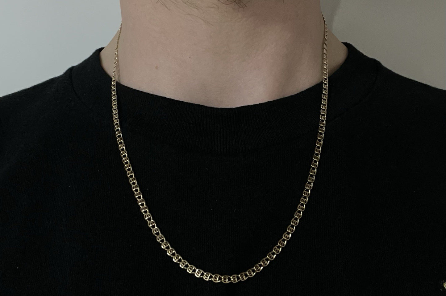 21” 14K Semi-Solid Yellow Gold Diamond Cut Heart Link Chain 5.56g | 3.1MM |