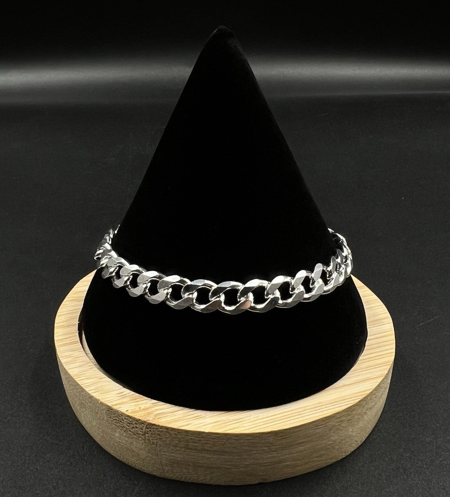 8” 925 Solid Sterling Silver Diamond Cut Cuban Bracelet 18.25g | 7.5MM | Lobster