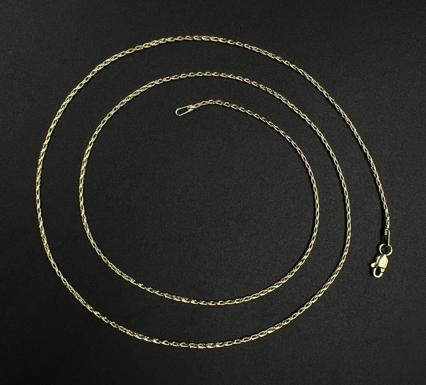 24” 14K Solid Yellow Gold Wheat Chain | 5.6g | 1.3mm | Lobster Clasp |