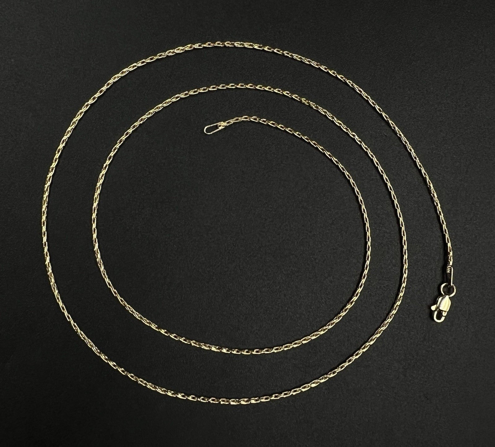 24” 14K Solid Yellow Gold Wheat Chain | 5.6g | 1.3mm | Lobster Clasp |