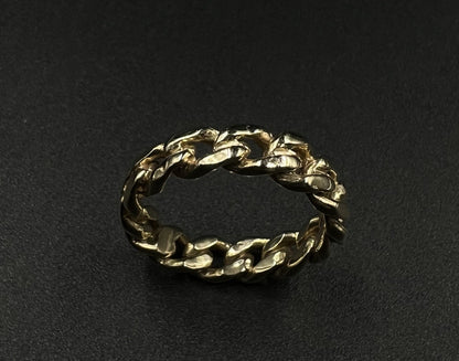10K Solid Yellow Gold Miami Cuban Ring | Size  10.25 | 7g | 6mm Wide |