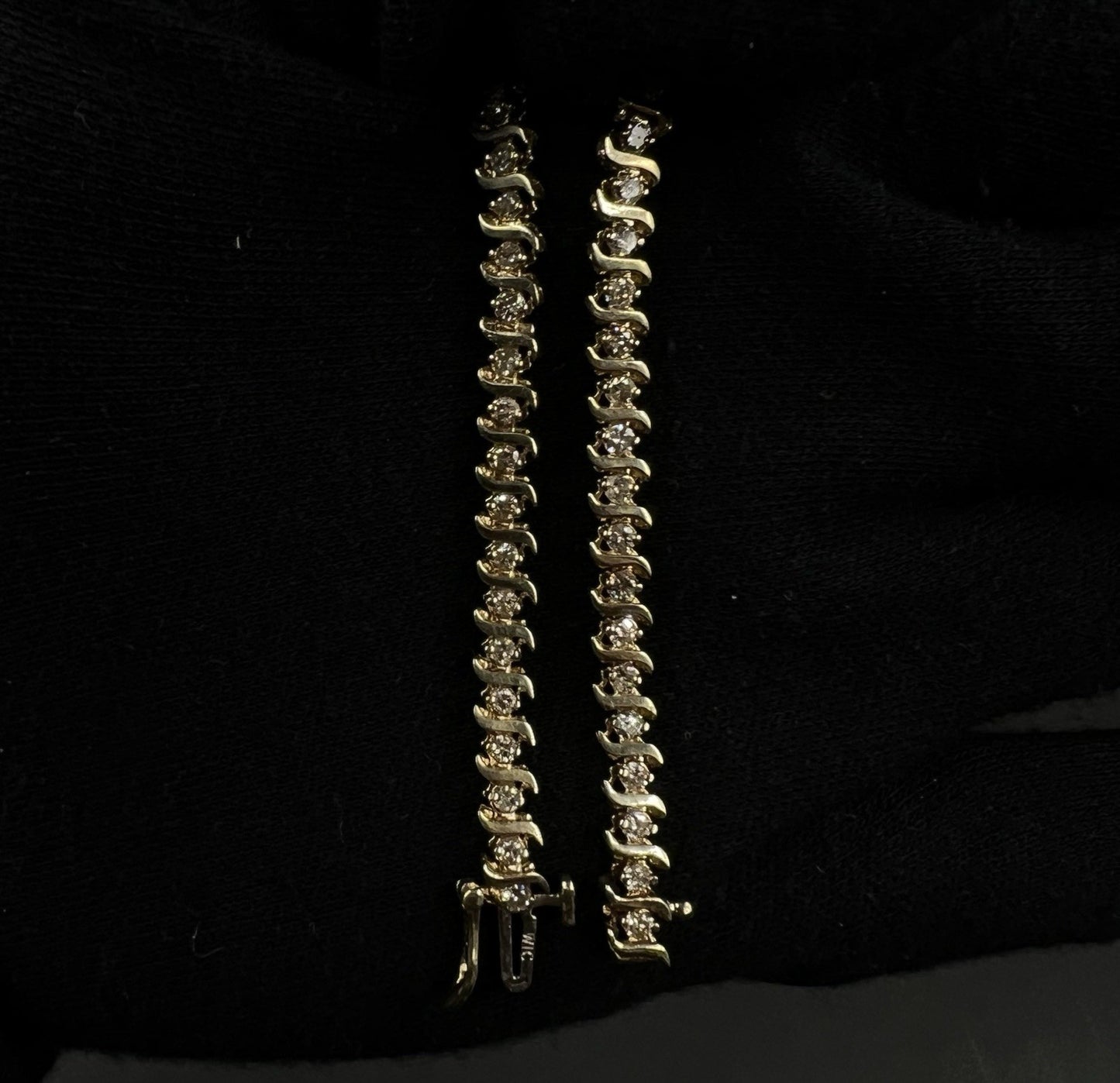 7.25” 14K Yellow Gold Natural Diamond Tennis Bracelet | 9.42g | ~1.5ct | 4.5MM |