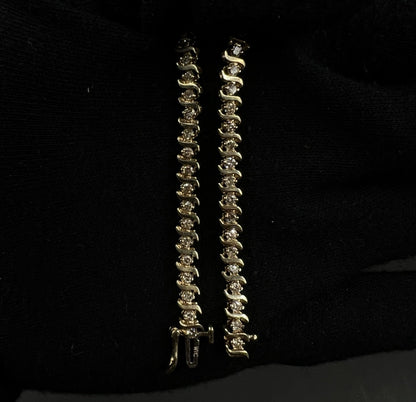 7.25” 14K Yellow Gold Natural Diamond Tennis Bracelet | 9.42g | ~1.5ct | 4.5MM |
