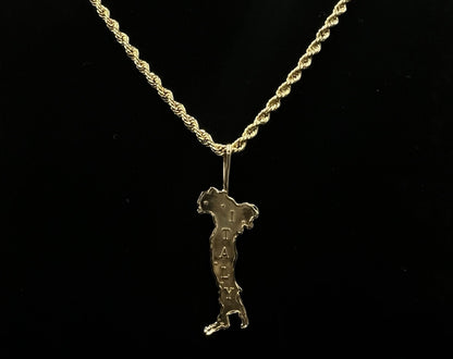 .6” x 1.88” 14K Solid Yellow Gold Italy Boot Pendant | 2g | 3.5MM x 8MM Bail |