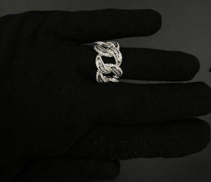 925 Solid Sterling Silver Miami Cuban Ring | Size 8.25 | 11.3g | BS