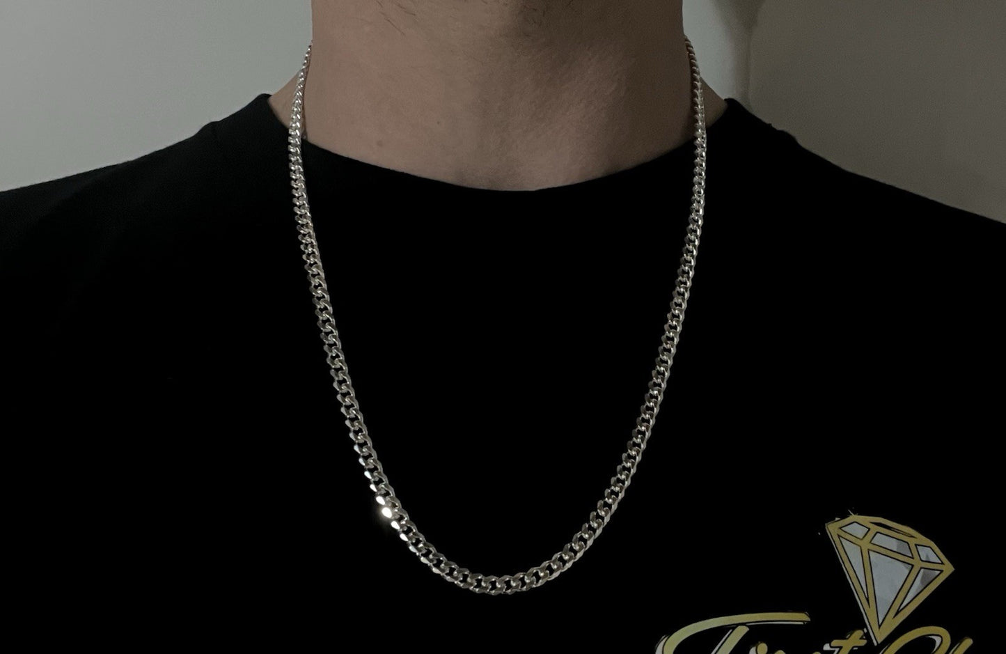 22” 925 Solid Sterling Silver Diamond Cut Miami Cuban Chain 29.51g | 4.8mm Italy