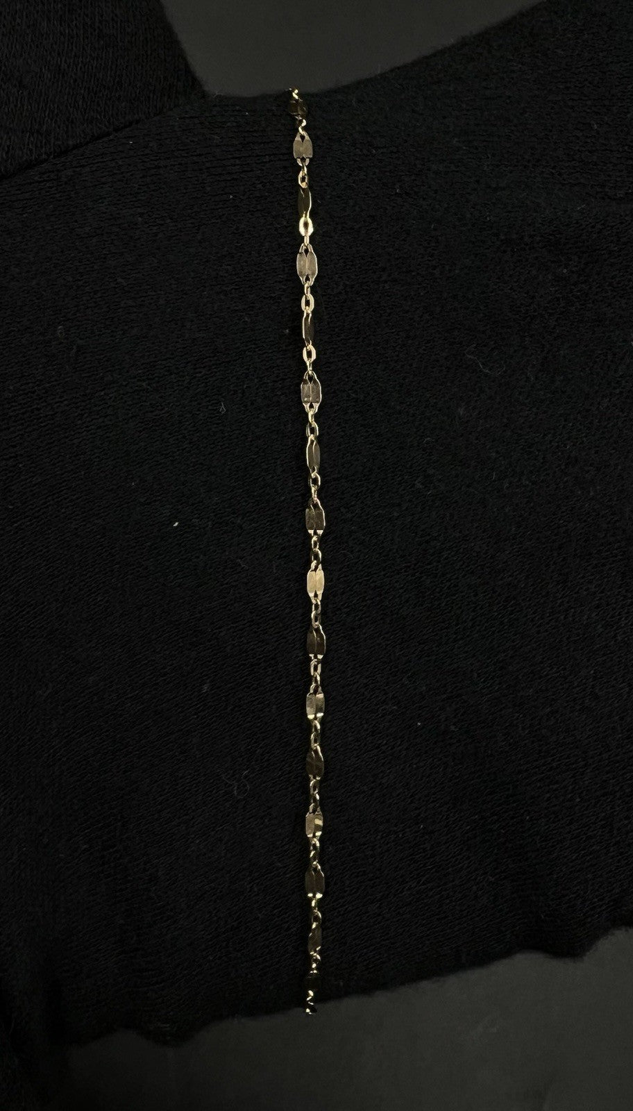 9.75” 10K Hollow Yellow Gold Fancy Link Anklet | .89g | 1.9MM | Italy | Lobster