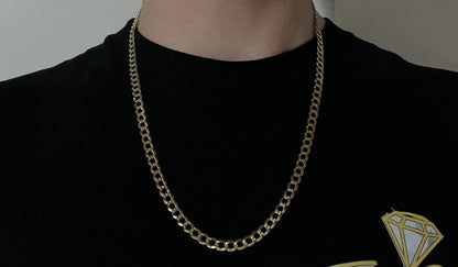 22.25” 14K Solid Yellow Gold Diamond Cut Cuban Chain | 19.7g | 5.6mm | Lobster |