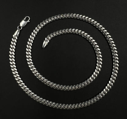 20” 925 Solid Sterling Silver Diamond Cut Miami Cuban Chain 36.55g | 5.4MM Italy