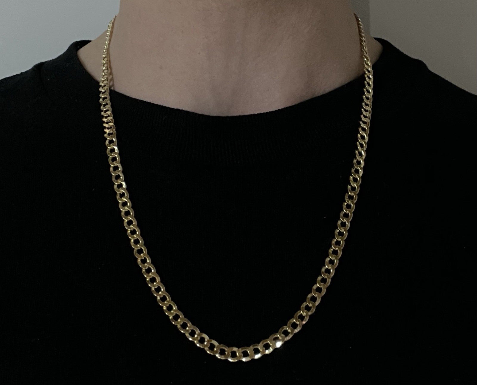 22” 10K Hollow Yellow Gold Diamond Cut Cuban Chain | 10.3g | 5.2MM | Lobster |