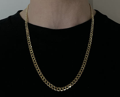 22” 10K Hollow Yellow Gold Diamond Cut Cuban Chain | 10.3g | 5.2MM | Lobster |