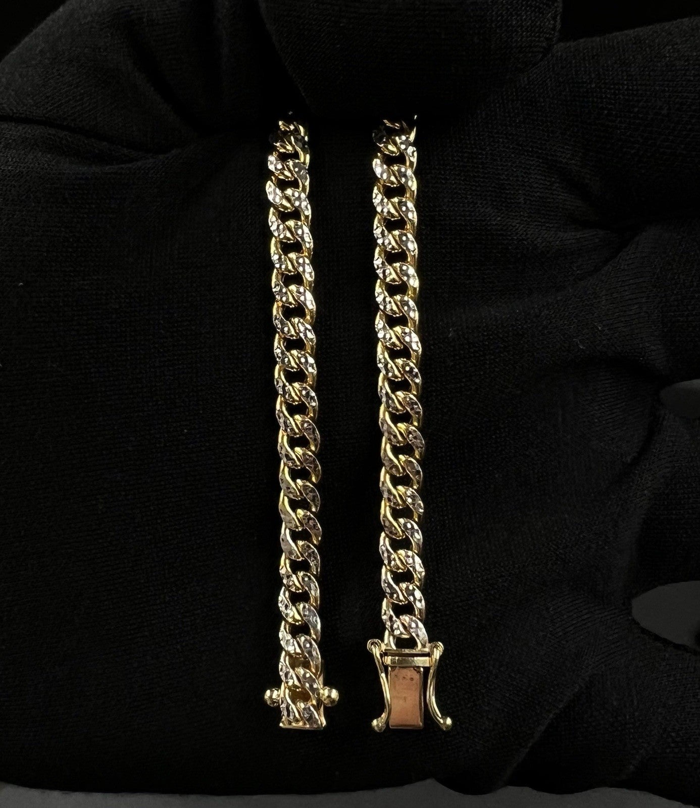 8” 10K Hollow Yellow Gold Diamond Cut Miami Cuban Bracelet | 9.4g | 5.4MM | Box