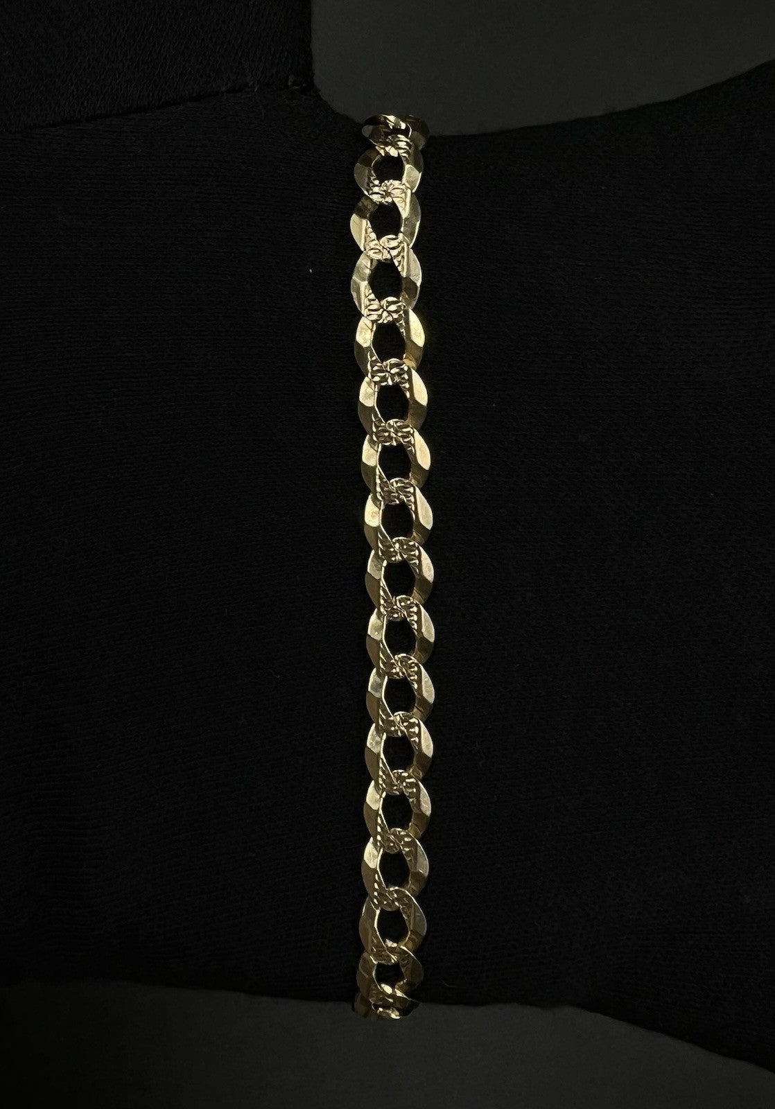9” 14K Yellow Gold Diamond Cut Cuban Bracelet | 12.3g | 7MM | Italy | Lobster