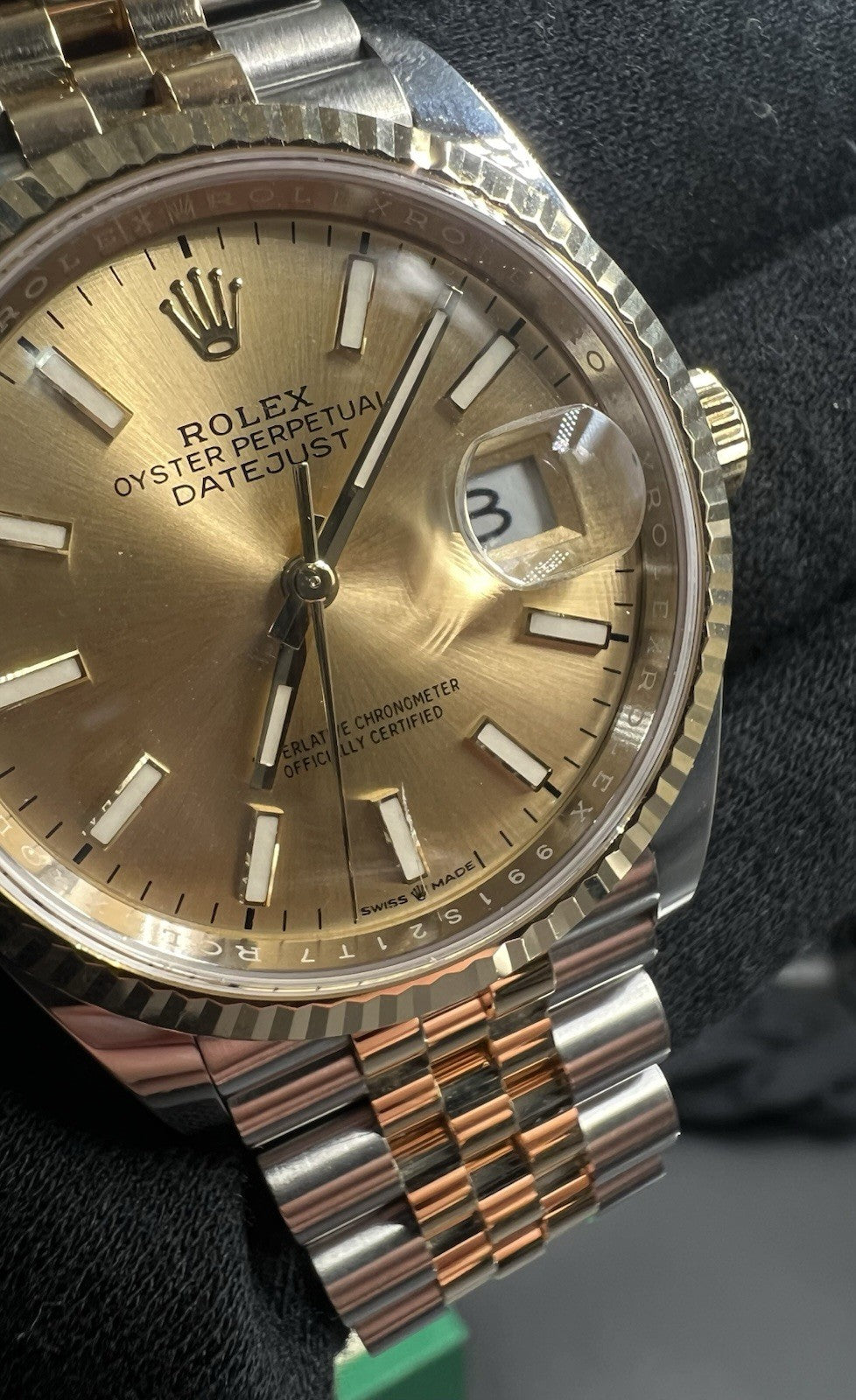 Rolex Datejust 36mm 126233 Champagne Dial 2021 Jubilee Two-Tone 18k SS Box Card