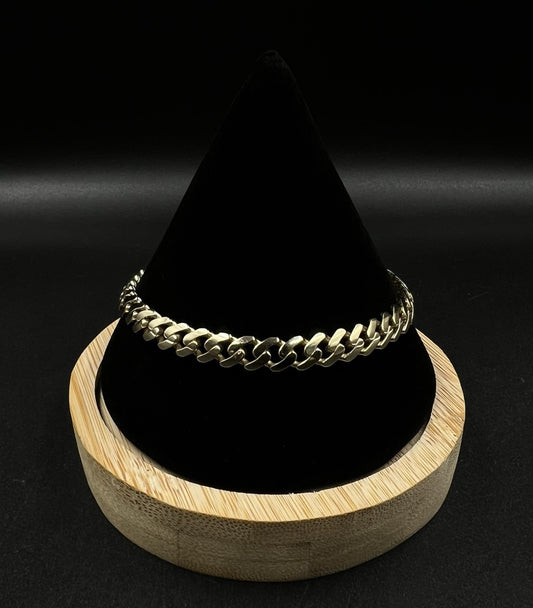 8” 14K Semi-Solid Yellow Gold Monaco Cuban Bracelet 10.17g | 6.7mm CZ Box Clasp
