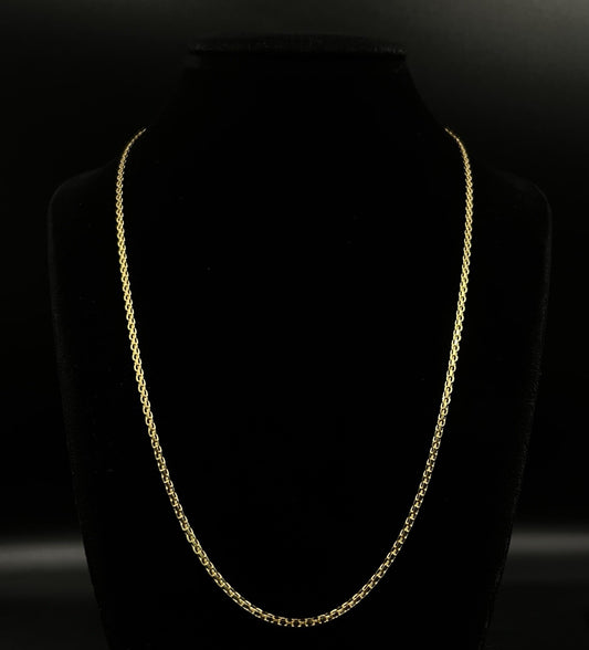 20” 14K Semi-Solid Yellow Gold Bismark Chain | 3.97g | 1.9mm | Lobster Clasp |