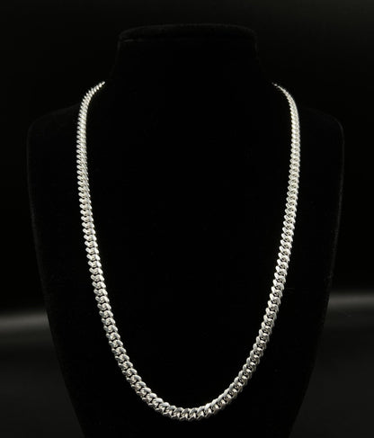 20” 925 Solid Sterling Silver Diamond Cut Miami Cuban Chain 36.55g | 5.4MM Italy