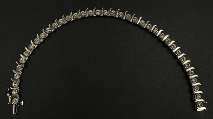 7.25” 14K Solid Yellow Gold Natural Diamond Tennis Bracelet ~2ct | 12.66g 5.5mm