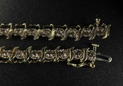 7.25” 14K Solid Yellow Gold Natural Diamond Tennis Bracelet ~2ct | 12.66g 5.5mm