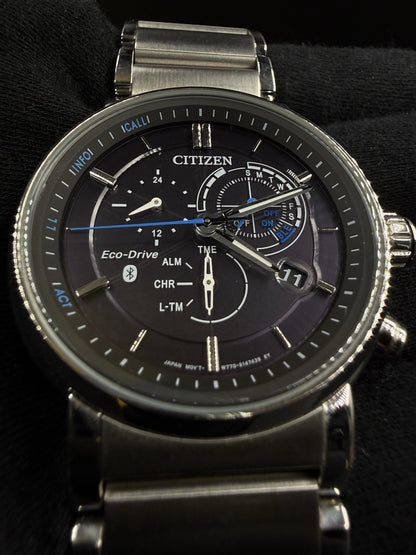 Citizen Eco-Drive Proximity Bluetooth 45MM Stainless Steel Watch BZ1000-54E 100M