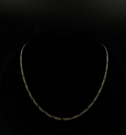 20” 14k Solid Yellow Gold Diamond Cut Figaro Mariner Chain | 5.83g | 2.7mm |