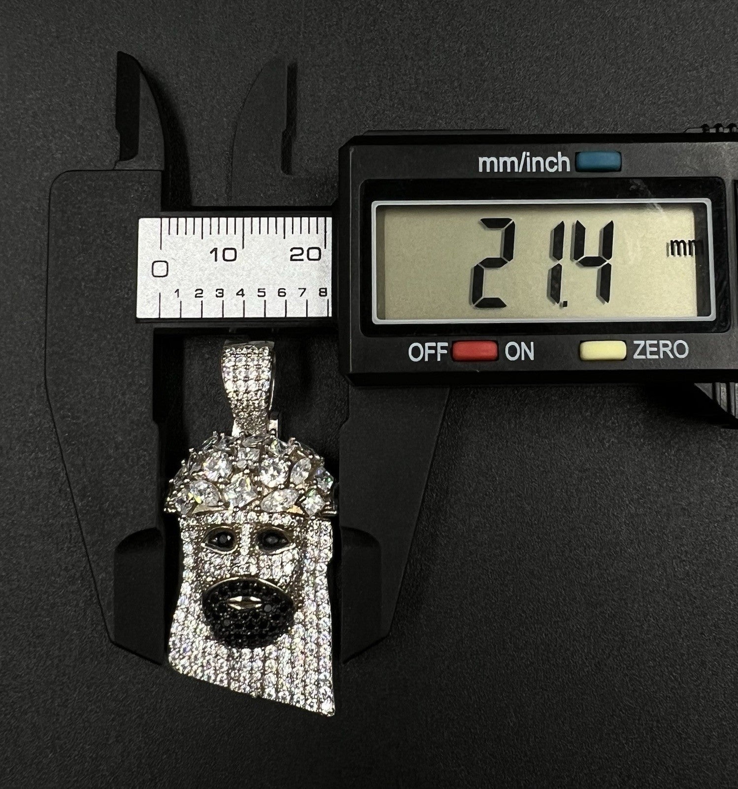 .84” x 1.8” 925 Semi-Solid Sterling Silver Jesus Face Pendant 11.44g 7.5MM Bail